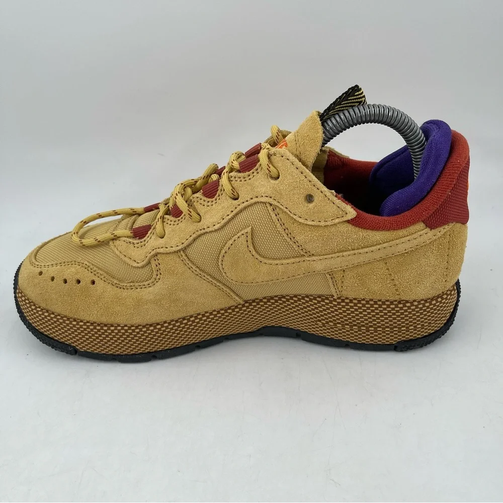 Nike Women’s Air Force 1 Wild Wheat Gold-SZ 6.5 -Low Lace-Up Shoes Sneaker